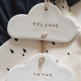 Thumbnail 3 - Handmade Welcome to the World Cloud Hanging Decoration