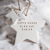 Thumbnail 2 - Personalised Handmade Baby Birth Details Star Hanging