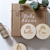 Thumbnail 1 - Handmade Wooden Baby Milestone Discs