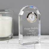 Thumbnail 5 - Engraved Crystal Mantel Clock