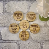 Thumbnail 1 - Wooden Rude Love Tokens Bundle