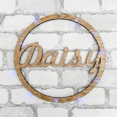 Thumbnail 1 - Personalised Oak Name Hoop