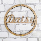 Thumbnail 2 - Personalised Oak Name Hoop