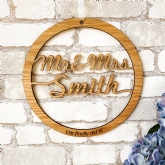 Thumbnail 1 - Mr & Mrs Wedding Personalised Hoop Sign