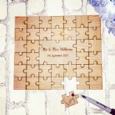 Thumbnail 1 - Personalised Wooden Puzzle Wedding Guest Book