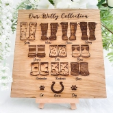 Thumbnail 2 - Welly Family Personalised Wooden Plaque
