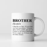 Thumbnail 1 - Personalised Definition Brother Mug