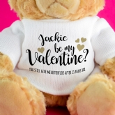 Thumbnail 3 - Personalised Be My Valentine Teddy Bear