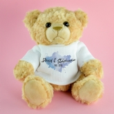 Thumbnail 1 - Personalised Watercolour Couple Names Teddy Bear