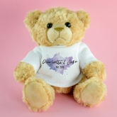 Thumbnail 4 - Personalised Watercolour Couple Names Teddy Bear