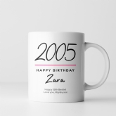 Thumbnail 3 - Classy 18th Birthday Year Personalised Mug