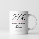 Thumbnail 3 - Classy 18th Birthday Year Personalised Mug