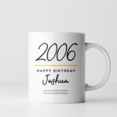 Thumbnail 4 - Classy 18th Birthday Year Personalised Mug