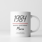 Thumbnail 3 - Classy 40th Birthday Year Personalised Mug