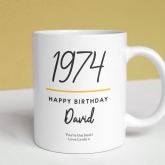 Thumbnail 1 - Classy 50th Birthday Year Personalised Mug