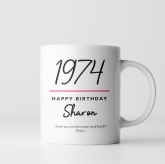 Thumbnail 3 - Classy 50th Birthday Year Personalised Mug