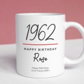 Thumbnail 1 - Classy 60th Birthday Year Personalised Mug