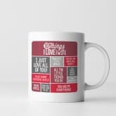 Thumbnail 2 - Personalised 10 Things I Love About my Wife Mug