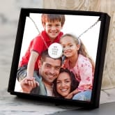 Thumbnail 2 - Personalised Silver Necklace with Photo Sentiment Card