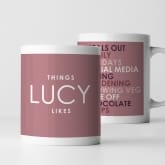 Thumbnail 7 - Personalised Likes Mug