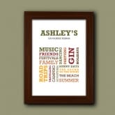 Thumbnail 2 - Favourite Things Personalised Print