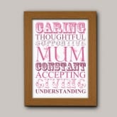 Thumbnail 2 - Words for Mum Print with Personalised Frame