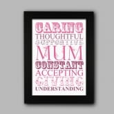 Thumbnail 4 - Words for Mum Print with Personalised Frame