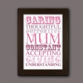 Thumbnail 5 - Words for Mum Print with Personalised Frame