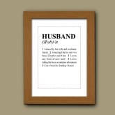 Thumbnail 2 - personalised husband dictionary definition print