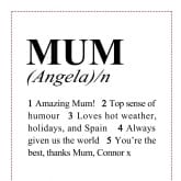 Thumbnail 7 - dictionary definition personalised mum print