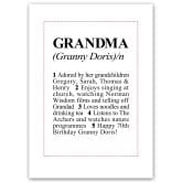 Thumbnail 8 - Dictionary Definition Personalised Grandma Print