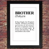 Thumbnail 1 - Personalised Brother Definition Print