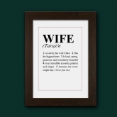 Thumbnail 3 - Personalised Wife Definition Poster