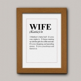 Thumbnail 4 - Personalised Wife Definition Poster