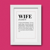 Thumbnail 5 - Personalised Wife Definition Poster