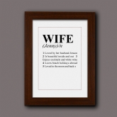 Thumbnail 6 - Personalised Wife Definition Poster