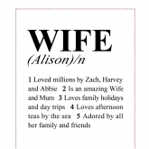 Thumbnail 7 - Personalised Wife Definition Poster