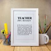 Thumbnail 1 - Personalised Teacher Dictionary Definition Print