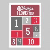 Thumbnail 10 - Personalised 10 Things I Love About You Poster