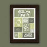 Thumbnail 5 - Personalised 10 Things I Love About You Poster