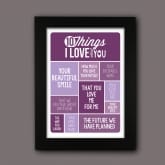Thumbnail 7 - Personalised 10 Things I Love About You Poster