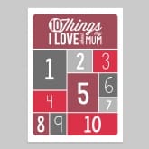 Thumbnail 10 - Personalised 10 Things I Love About My Mum Poster
