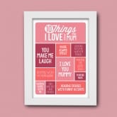 Thumbnail 5 - Personalised 10 Things I Love About My Mum Poster