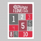 Thumbnail 10 - Personalised 10 Things I Love About My Dad Poster