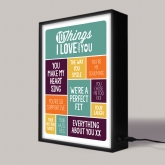 Thumbnail 9 - Personalised 10 Things I Love About You Light Box