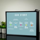 Thumbnail 1 - Personalised Light Box - Our Story Timeline