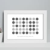 Thumbnail 1 - Personalised 40th Birthday Circles Print