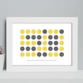 Thumbnail 1 - Personalised 50th Birthday Circles Print