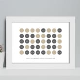 Thumbnail 1 - Personalised 70th Birthday Circles Print