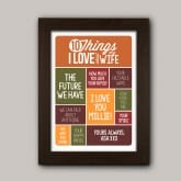 Thumbnail 3 - Personalised 10 Things I Love About My Wife Poster